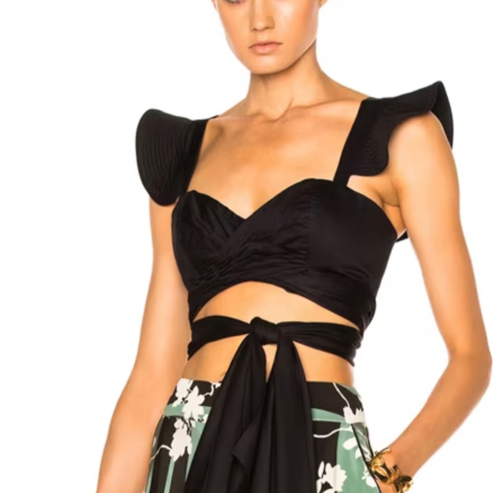 Johanna Ortiz Cacao Cotton Poplin Top size 2